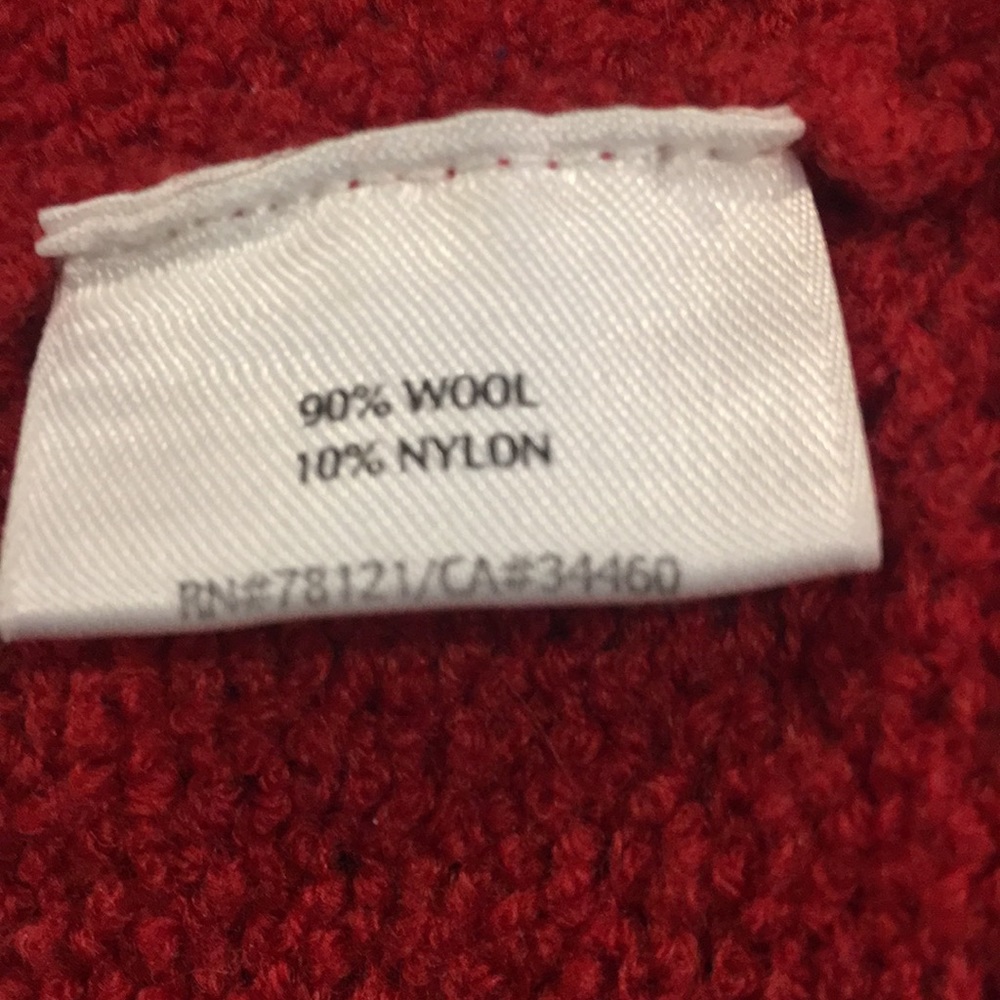 Eileen Fisher Red Wool Sweater - Picture 6 of 7